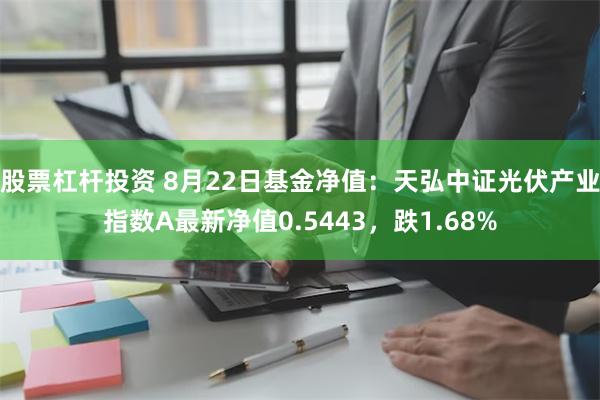 股票杠杆投资 8月22日基金净值：天弘中证光伏产业指数A最新净值0.5443，跌1.68%