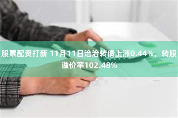 股票配资打新 11月11日洽洽转债上涨0.44%，转股溢价率102.48%