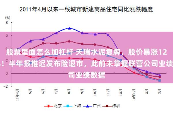 股票里面怎么加杠杆 天瑞水泥复牌，股价暴涨1212%！半年报推迟发布险退市，此前未掌握联营公司业绩数据